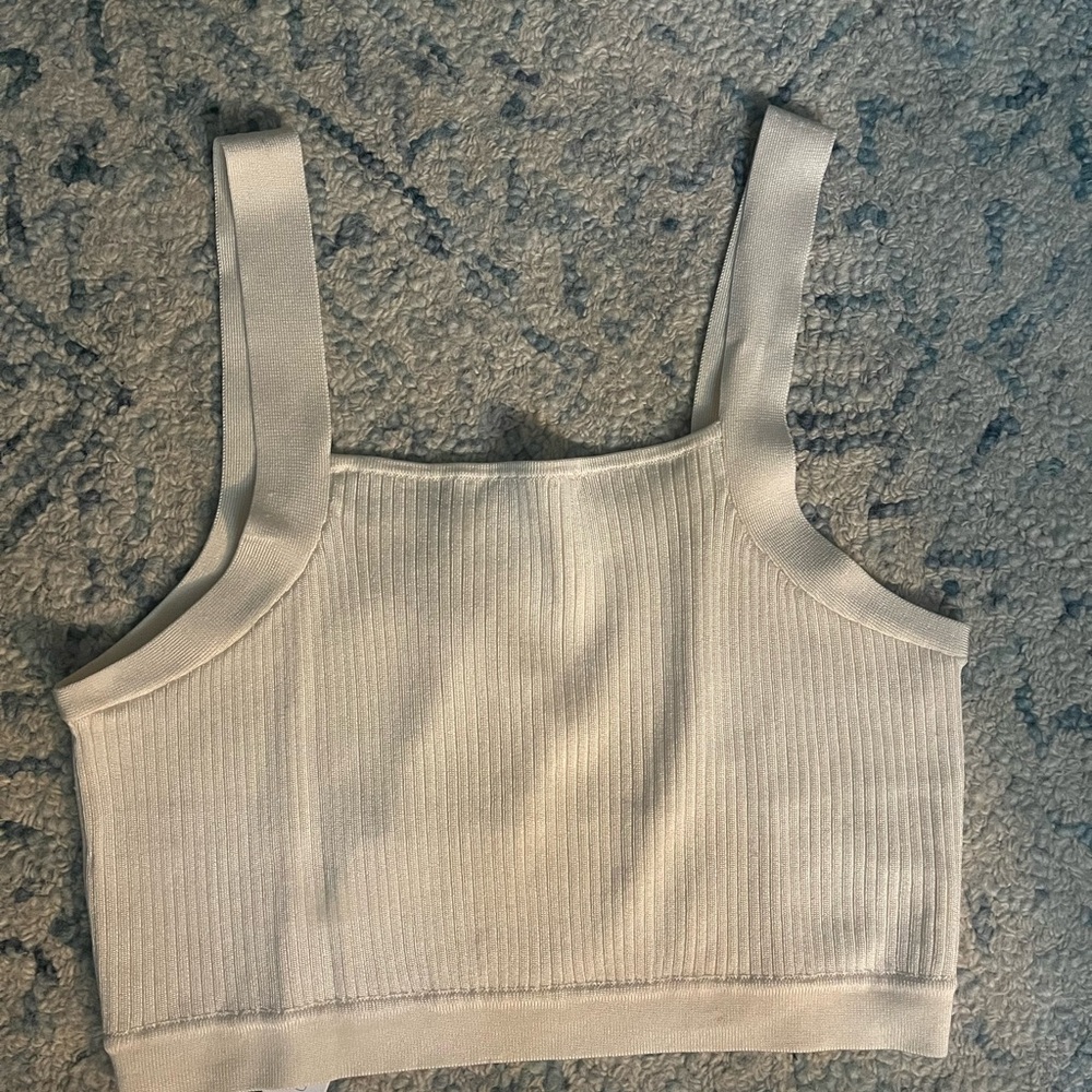 House of Harlow White Soft crop tank